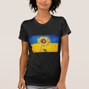 Sunflower Ukraine Ukrainian Flag Vintage Stand Wit T-Shirt