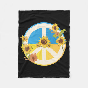 Sunflower Ukrainian Flag I Stand With Ukraine Ukra Fleece Blanket
