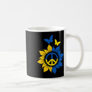 Sunflower Ukrainian Flag Vintage I Stand With Ukra Coffee Mug