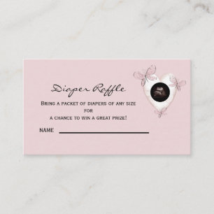 Sunflower Ultrasound Dusty Rose Diaper Raffle  Enclosure Card
