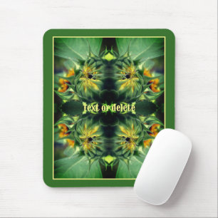 Sunflower Unfolding Abstract Personalized Mouse Pad