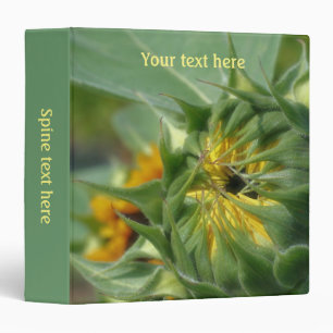 Sunflower Unfolding Personalized Binder