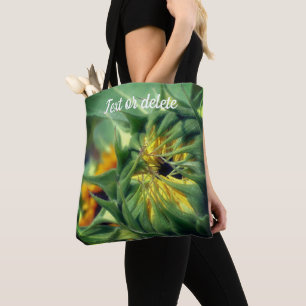 Sunflower Unfolding Personalized Tote Bag