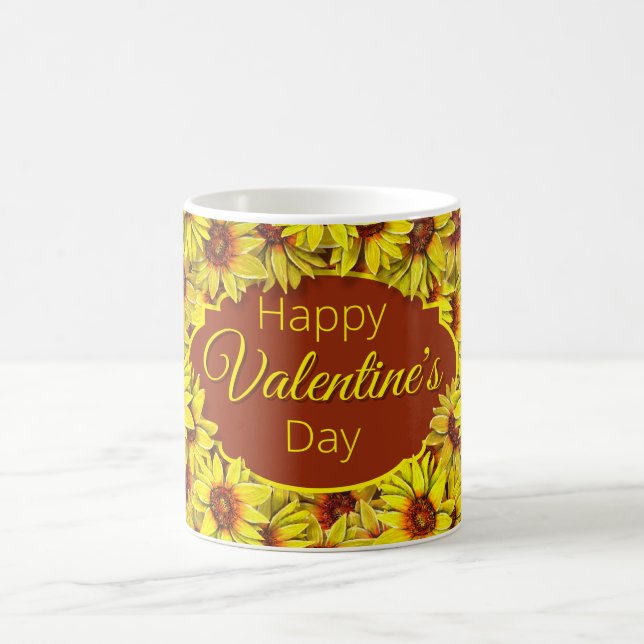 Sunflower Valentine's Day Mug (Centre)