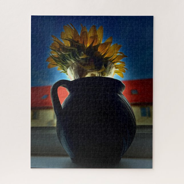 Sunflower Vase Jigsaw Puzzle (Vertical)
