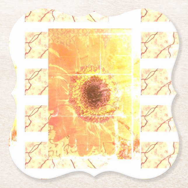 Sunflower Vendredi-2 Paper Coaster (Front)
