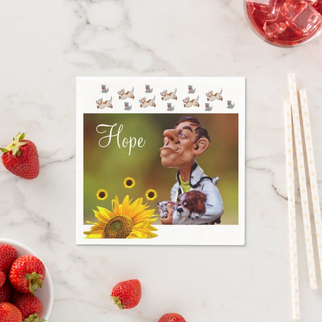 Sunflower Veterarian Paper Napkins (Insitu)