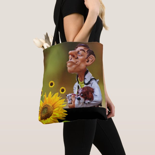 Sunflower Veterarian Tote Bag (Close Up)