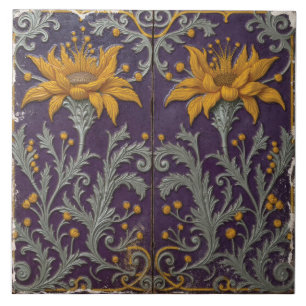 Sunflower Vignettes in Violet Tile