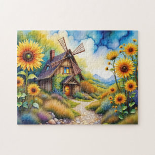 Sunflower Village Jigsaw Puzzle