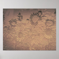 Sunflower Vintage Sepia Floral Chic Antique