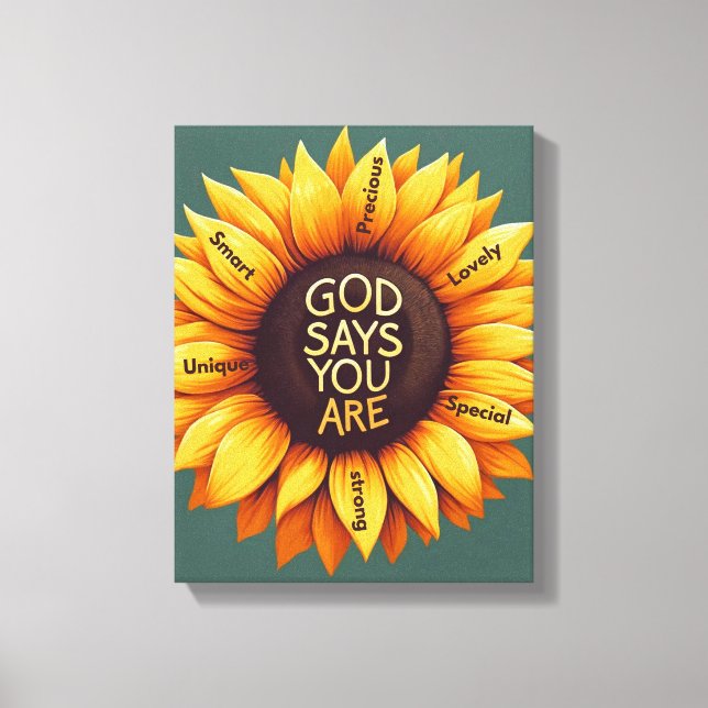 Sunflower wall art - Motivational (Front)