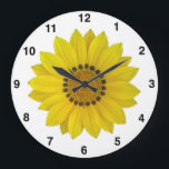 Sunflower Wall Clock<br><div class="desc">The perfect wall clock for the wildflower lovers in your life,  or YOU!  This cheery design will brighten any kitchen or hobby room.  Original photo design from TrailsideDesigns.</div>