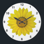 Sunflower Wall Clock<br><div class="desc">The perfect wall clock for the wildflower lovers in your life,  or YOU!  This cheery design will brighten any kitchen or hobby room.  Original photo design from TrailsideDesigns.</div>