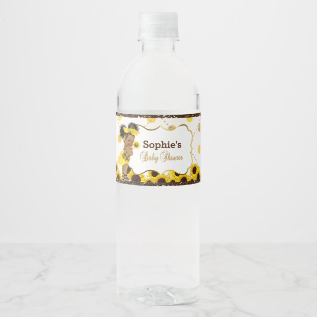 Sunflower water bottle wrapper water bottle label (Front)