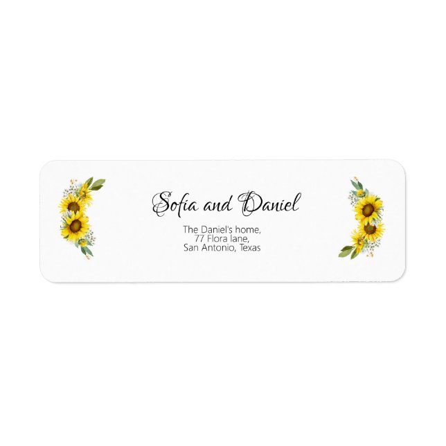 Sunflower watercolor daisy wildflower wedding (Devant)