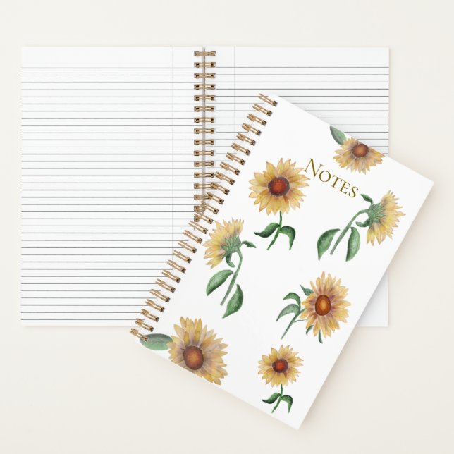 Sunflower Watercolor Notebook (Inside)