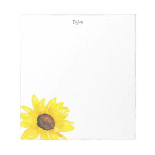 Sunflower Watercolor Notepad