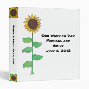 Sunflower Wedding Album Binder