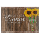Sunflower Wedding Barn Wood Mason Jar