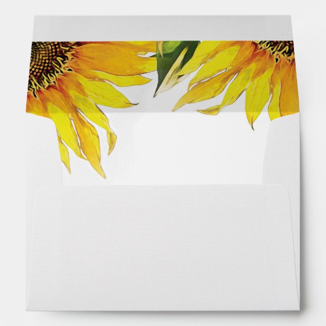 Sunflower Wedding Envelope (Back (Bottom))