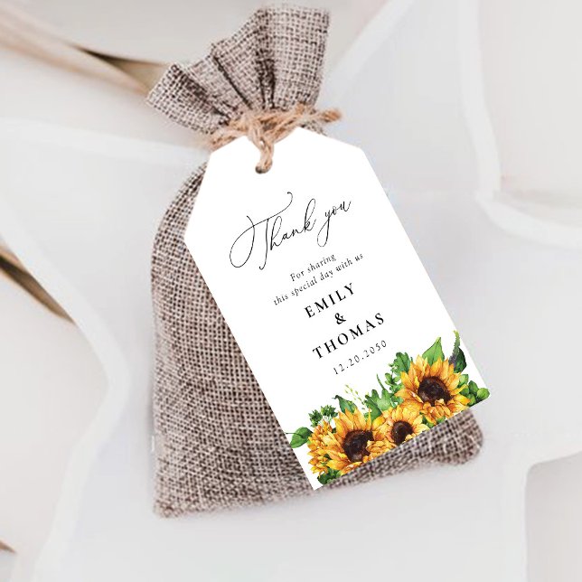 Sunflower Wedding Gift Tag (Creator Uploaded)