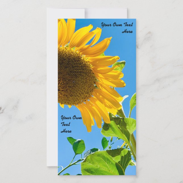 Sunflower wedding invitation  (Front)