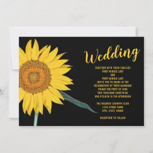 Sunflower Wedding Invitation
