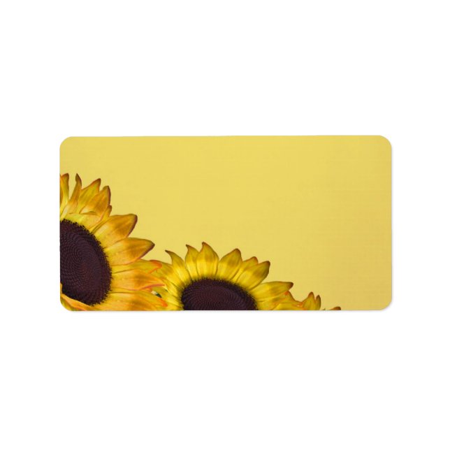 Sunflower Wedding Label (Front)