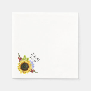 Sunflower Wedding Napkin