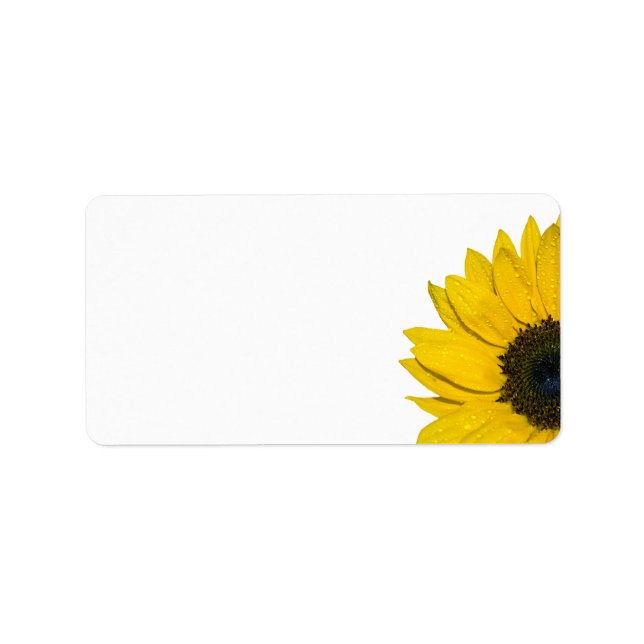 Sunflower Wedding or General Blank Address Labels (Front)