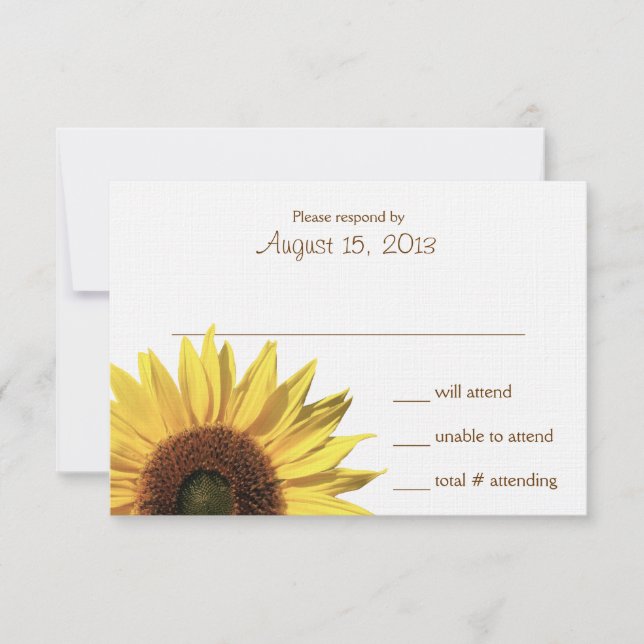 Sunflower Wedding Response (Front)