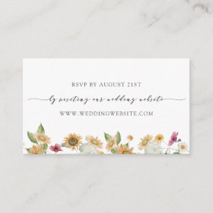 Sunflower Wedding RSVP Carte en ligne