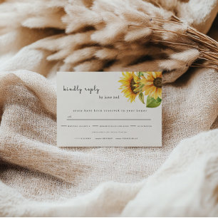  Sunflower wedding RSVP Save The Date