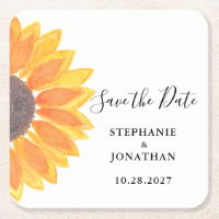 Sunflower Wedding Save The Date 