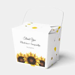 Sunflower Wedding Thank You Favour Box