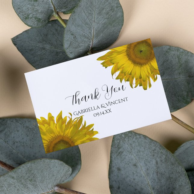 Sunflower Wedding Thank You Favour Tags (Creator Uploaded)
