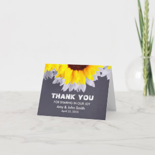 Sunflower wedding thank you notes sunflwr2