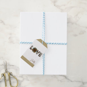 Sunflower Western Love Boho Summer Gift Tags