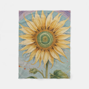 Sunflower Whimsy Fleece Blanket