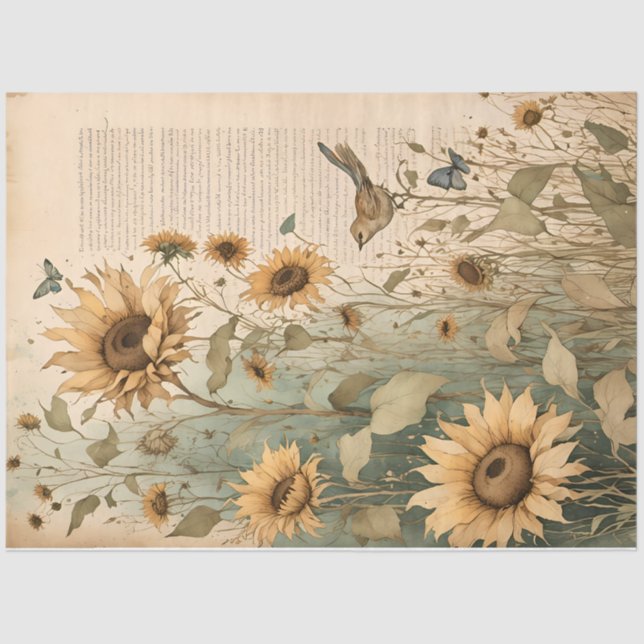 Sunflower Whispers Tissue Paper (Front)