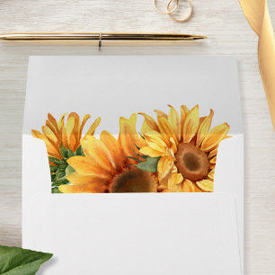 Sunflower White Envelope