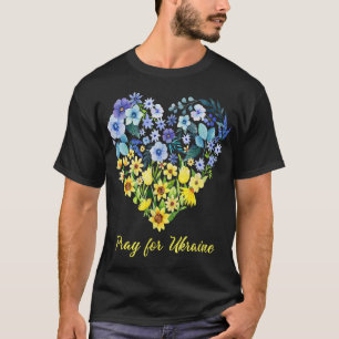 Sunflower Wildflower Blue and Yellow Floral Ukrain T-Shirt