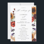 Sunflower & Wildflowers Floral Wedding Program<br><div class="desc">Invite your guests into your wedding with your beautiful,  hand painted,  watercolor Wedding ceremony Sunflower & Wildflowers Floral Wedding Ceremony Programs.</div>