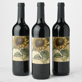 Sunflower Wine Label
