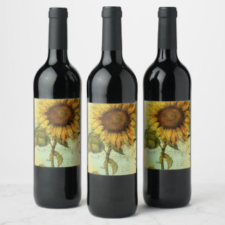 Sunflower Wine Label