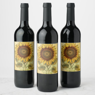 Sunflower Wine Label