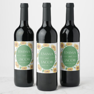Sunflower wine label