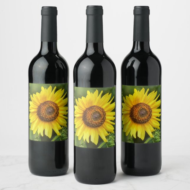 Sunflower Wine Label (Bottles)