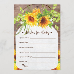 Sunflower Wishes For Baby Card